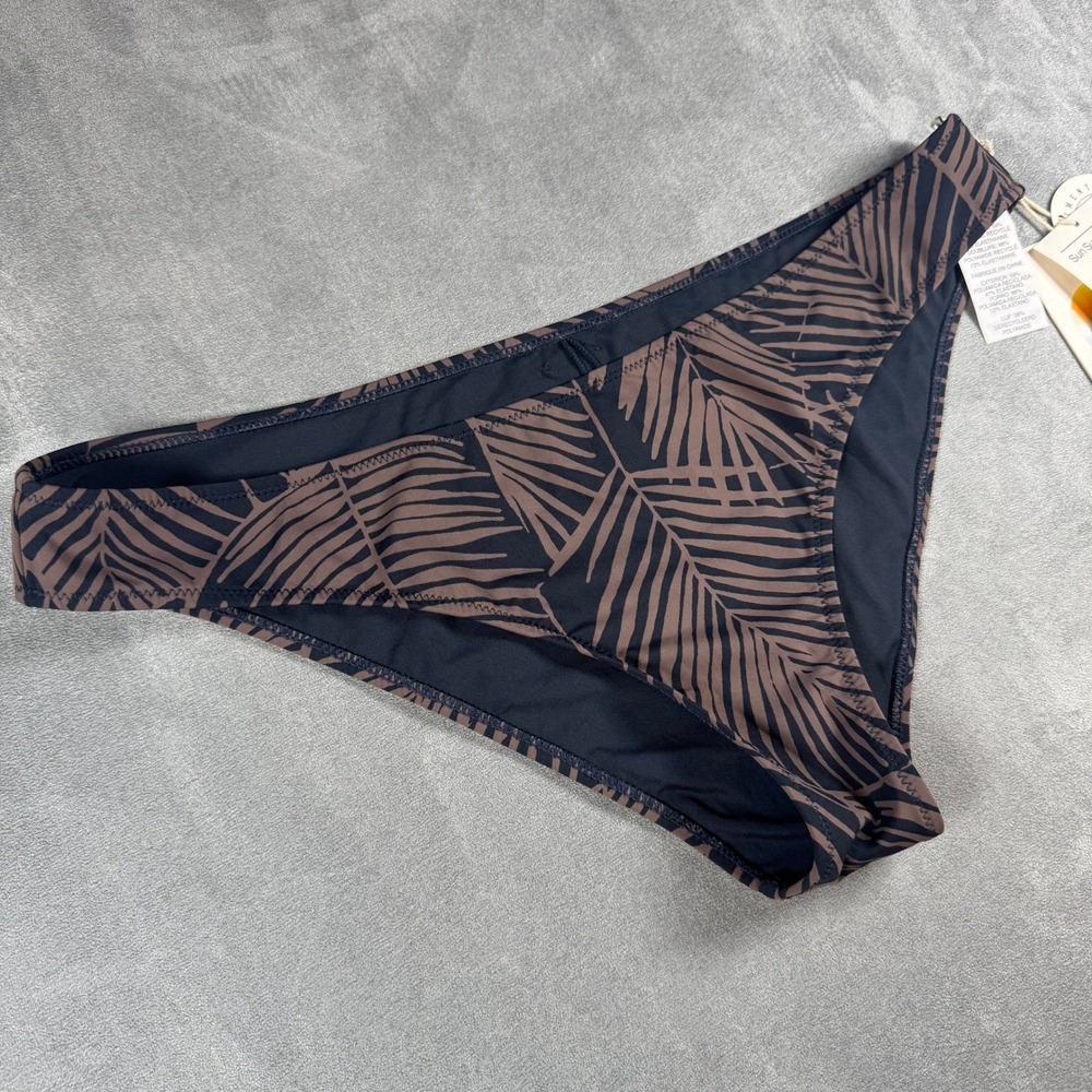 Vuori Aqua Bikini Bottom Chocolate Fronds Palm Print VW709 Womens XL NWT
